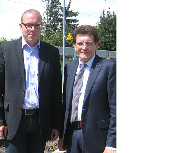Bürgermeister Jürgen Gilg und Stimmkreisabgeordneter Georg Winter.